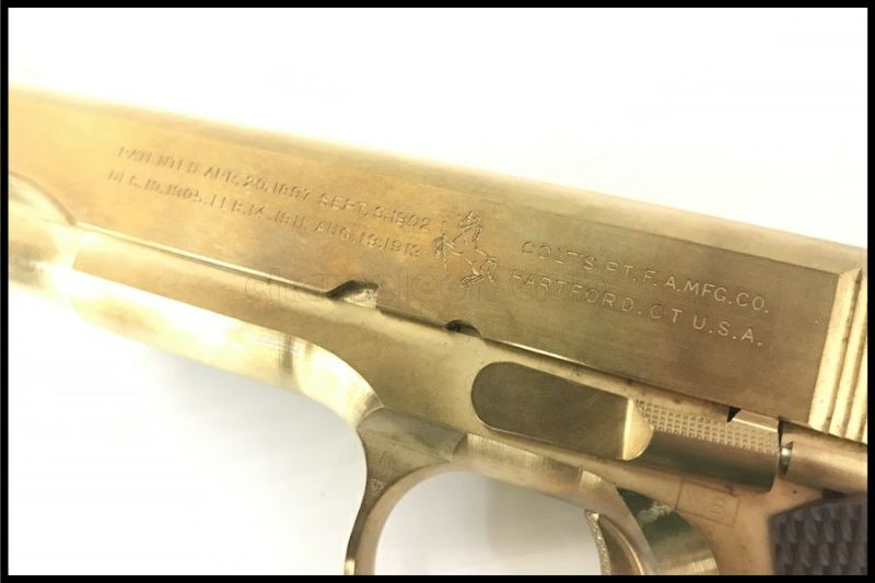 東京)ZEKE M1911A1ミリタリー MillingBrassモデル 真鍮削り出しモデルガン