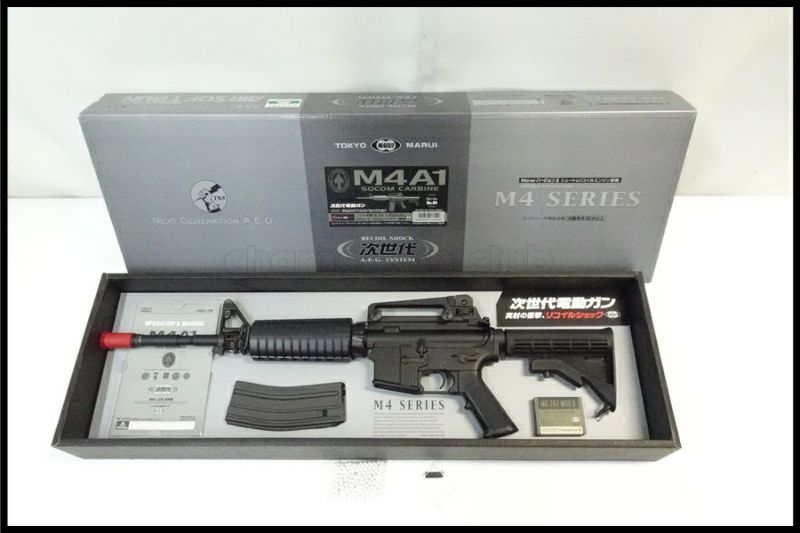 スーパー東京マルイ 次世代電動ガン M4 M4A1 レプリカ装備 MK18 全長約76cm サバゲー動作未確認 中古 現状 18歳以上 電動ガン