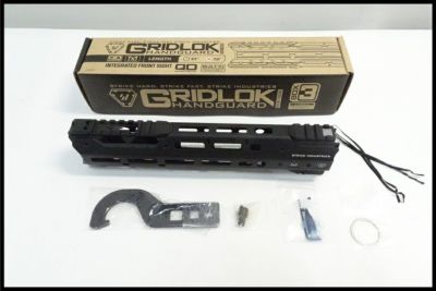 東京)STRIKE INDUSTRIES GRIDLOK 11インチ ハンドガード コンプリートユニット ブラック 実物 SI-GRIDLOK  11-BK