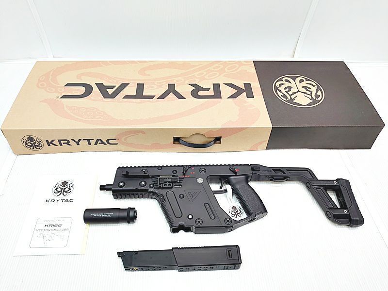 福岡)美品 KRYTAC/クライタック KRISS VECTOR クリスベクター 電動ガン スペアマガジン2本付