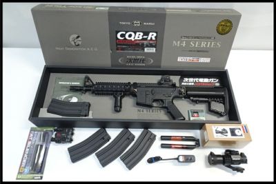 東京)東京マルイ CQB-R ブラック 次世代電動ガン 予備マガジン/ドットサイト付属