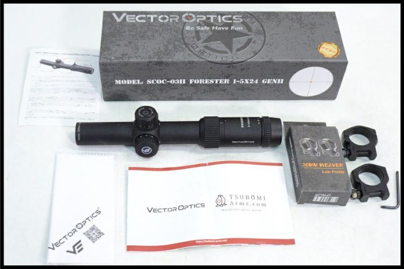 東京)VECTOR OPTICS ベクターオプティクス SCOC-03II Forester 1-5x24 GenII ライフルスコープ