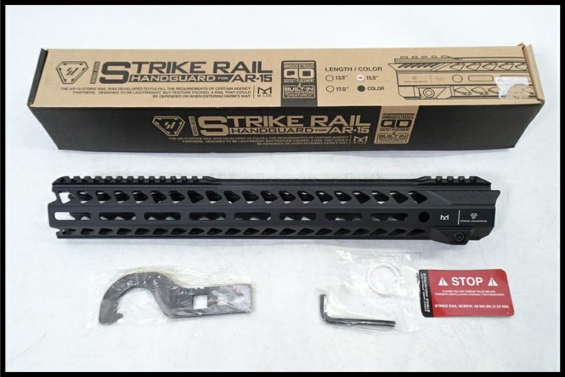 東京)STRIKE INDUSTRIES ストライクインダストリーズ Strike Rail ハンドガード M-LOK 15.5インチ AR-15 実物