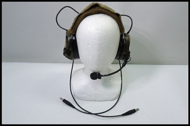 3727)PELTORヘッドセット＆PPTスイッチ米軍実物放出品ユーズド