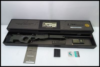 東京)東京マルイ L96 AWS ODストック ボルトアクションエアーライフル
