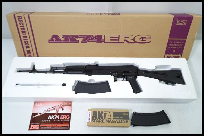 ご自宅用限定お買い得品 東京)KSC 予備マガジン付き 電動ガン ERG AK74M トイガン