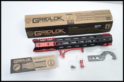 東京)STRRIKE　INDUSTRIES GRIDLOK　レッド　15インチ実物ハンドガード　実物パーツ付き