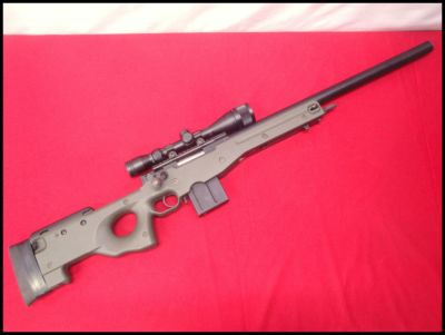 山口)東京マルイ L96 AWS O.D.ストック エアコキ ボルトアクションエアーライフル 要OH 現状品