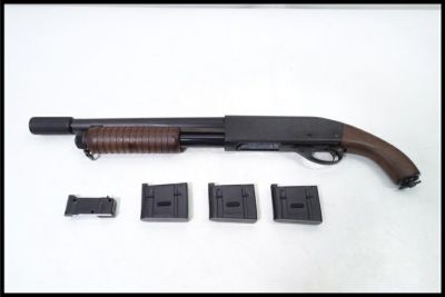 東京)マルゼン CA870 ソードオフ エアーショットガン 予備マガジン/サイレンサー付属