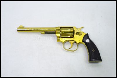 東京)コクサイ S&W　K-38マスターピース　6インチ　SMG金属モデルガン　グリップ破損