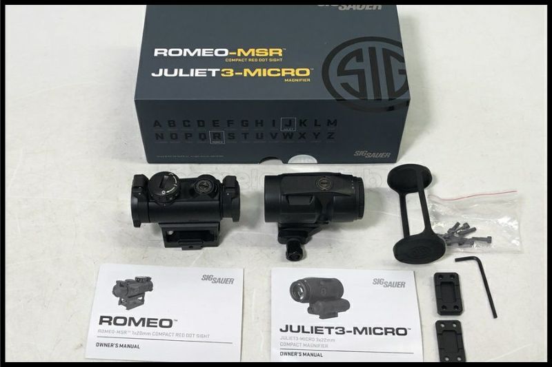 シグ SIG SAUER SORJMSR101 ダットサイトとマグニファイア実物 SIG SAUER ROMEO-MSR GEN II COMBO KIT ダットサイト+マグニ