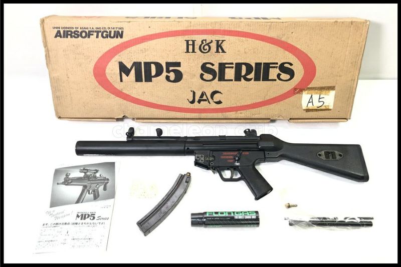 JAC製 ガスガン MP5A5 実働品 東京)JAC MP5 ガスガン 外装カスタム 現状品