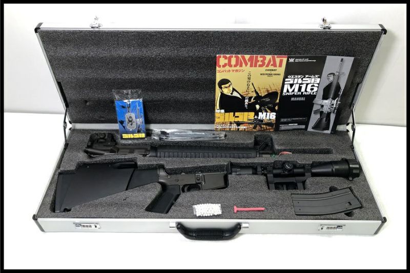 ゴルゴ13 M16スナイパーライフル S-ver ガンケース付 東京)WA ゴルゴ13 M16スナイパーライフル S-ver. ガンケース付