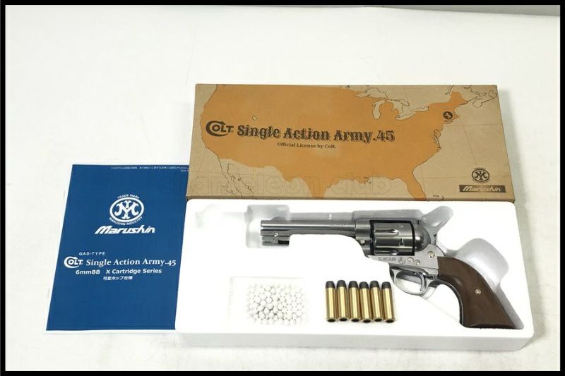 東京)マルシン コルト SAA.45 シビリアン シルバーABS 木製グリップ