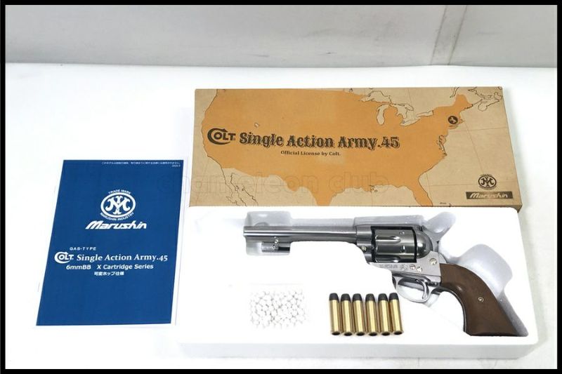 マルシン　コルトSAA 45アーティラリー　シルバーABS マルシン コルト SAA.45 アーティラリー シルバーABS 木製グリップ仕様