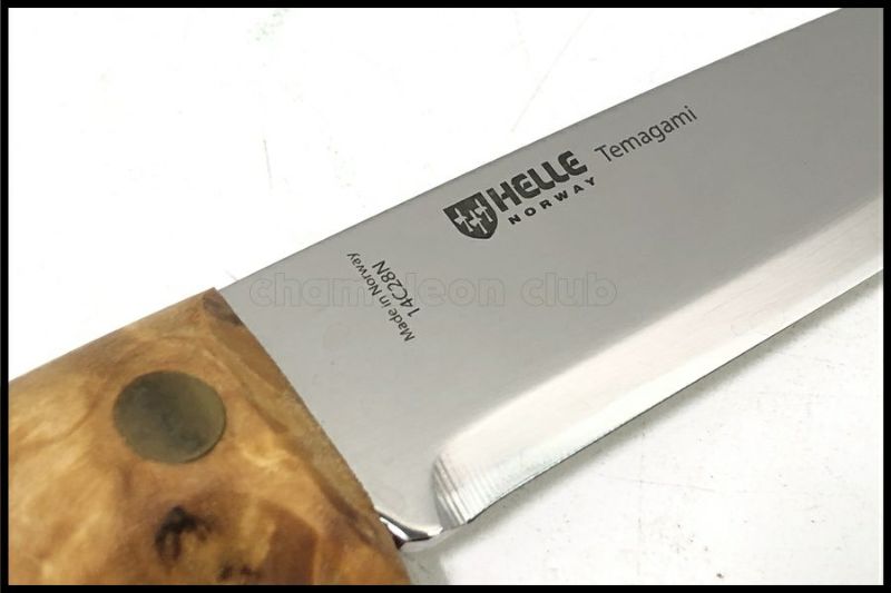東京)HELLE ヘレ Temagami テマガミ ST ステンレス シースナイフ 14C28N
