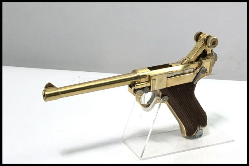 東京)マルシン ルガーP08 6インチ 22KGP SMG金属モデルガン ダミーカート