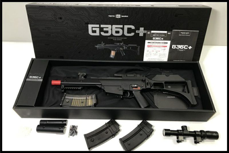 東京)東京マルイ G36C+ プラス電動ガン 予備マガジン/スコープ付