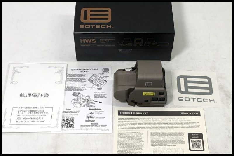 東京)EOTech EXPS3-0 TAN ホロサイト 実物 2023年製