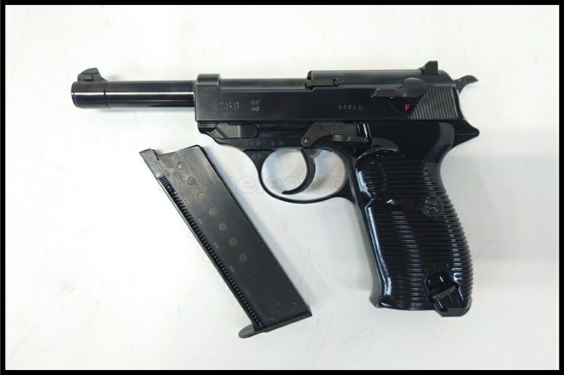 東京)マルゼン ワルサーP38 ブラックメタル ガスブローバック