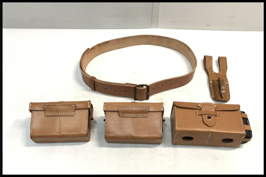 日本陸軍 ベルトセット 三八式弾薬盒（中田商店） 東京)中田商店 旧日本軍 三八式 弾薬盒 一式 レプリカ