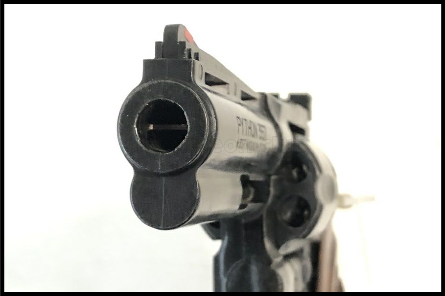 東京)MGC コルトパイソン357マグナム 4インチ SRHWモデルガン 木製グリップ