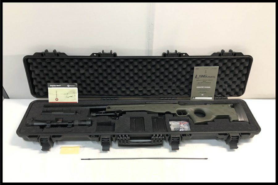 東京)東京マルイ L96 AWS ODストック ボルトアクションエアーライフル