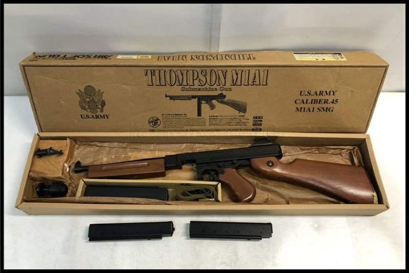 東京マルイ M1A1 トンプソン 木製ストック スタンダード電動ガン カスタム 東京)東京マルイ トンプソン M1A1 スタンダード電動ガン リアルウッド